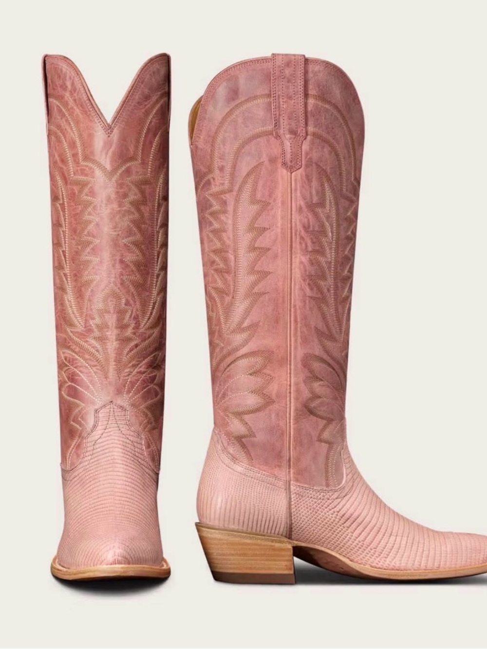 Tecovas Abby Pink Frost Lizard- NIB size 9.5